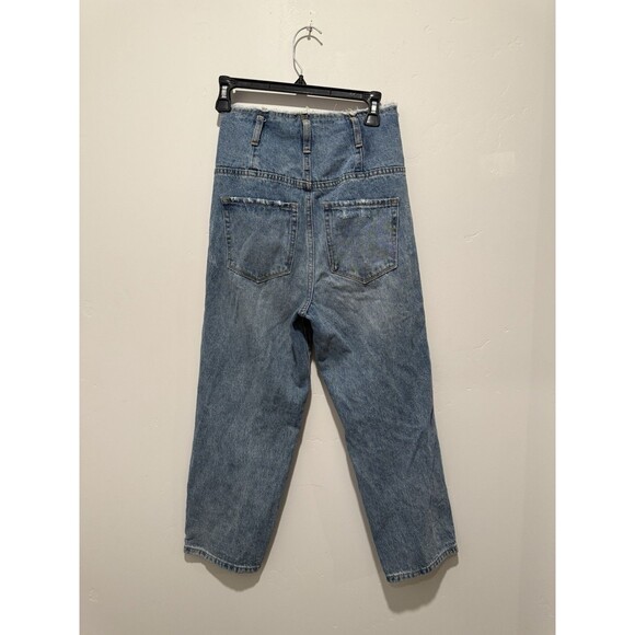 Vervet Flying Monkey Distressed High-Waisted Denim Jeans Size 24 Blue - Picture 3 of 7